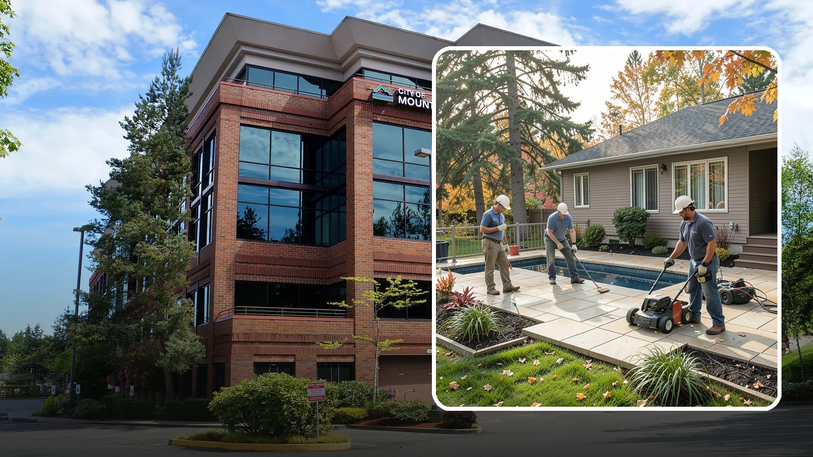 Travertine Paver Installation in Mountlake Terrace, Snohomish County, WA - Cool, comfortable travertine pavers with a naturally slip-resistant surface, ideal for Northwest pool decks and shaded patios.