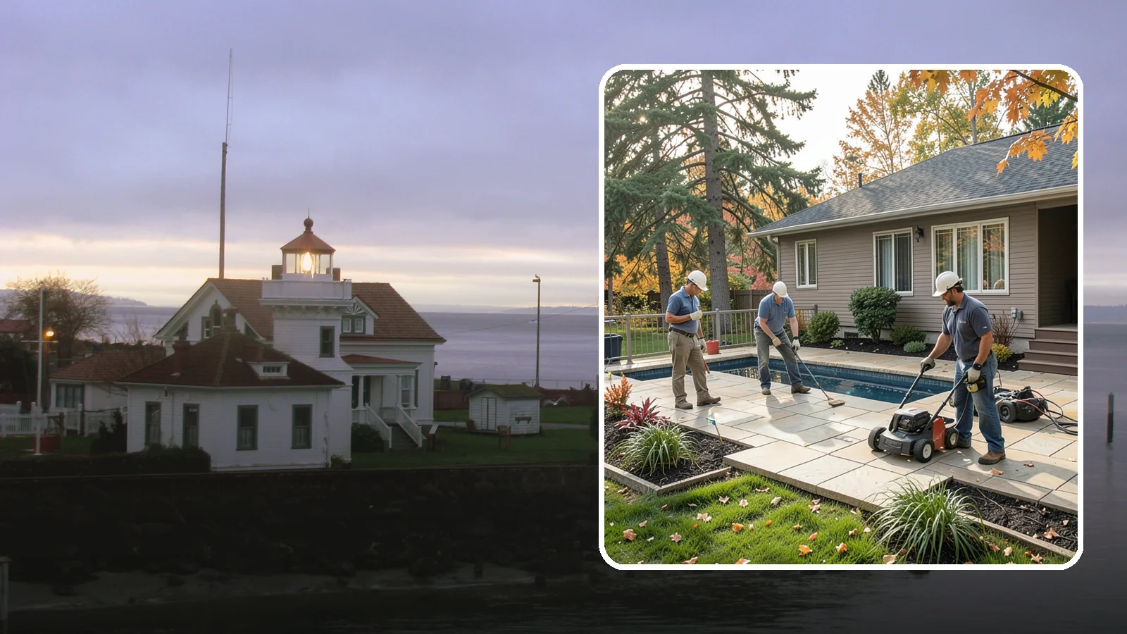 Travertine Paver Installation in Mukilteo, Snohomish County, WA - Cool, comfortable travertine pavers with a naturally slip-resistant surface, ideal for Northwest pool decks and shaded patios.