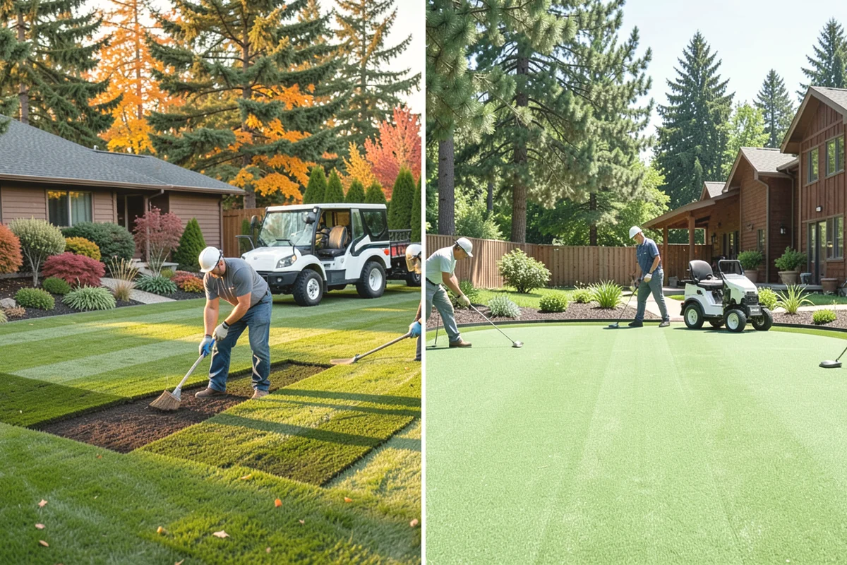 Travertine Paver Installation in North Bend, King County, WA - Evaluate drainage and confirm paver finish