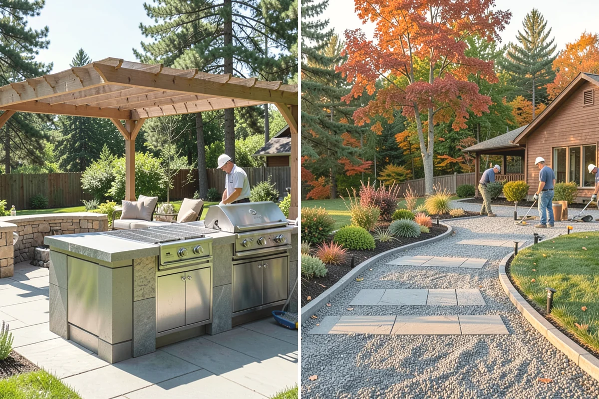 Travertine Paver Installation in Oak Harbor, Island County, WA - Evaluate drainage and confirm paver finish
