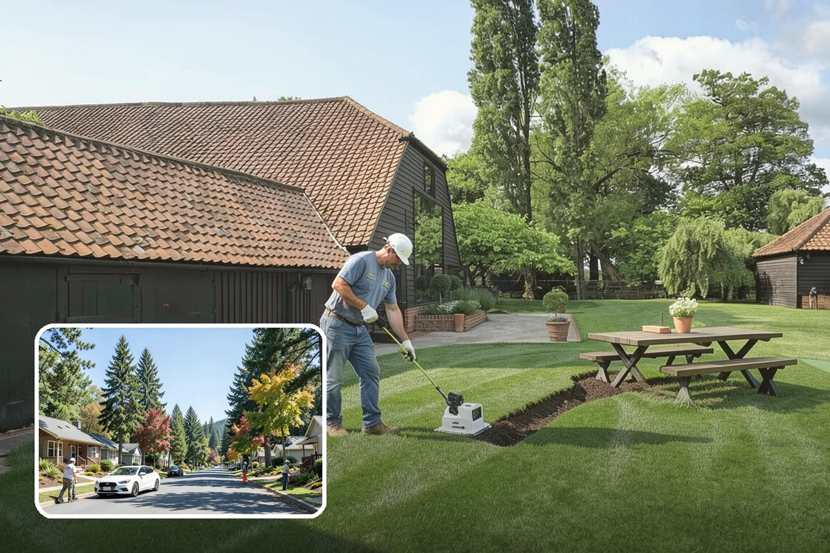 Travertine Paver Installation in Orting, Pierce County, WA - Stays cool underfoot even in summer sun