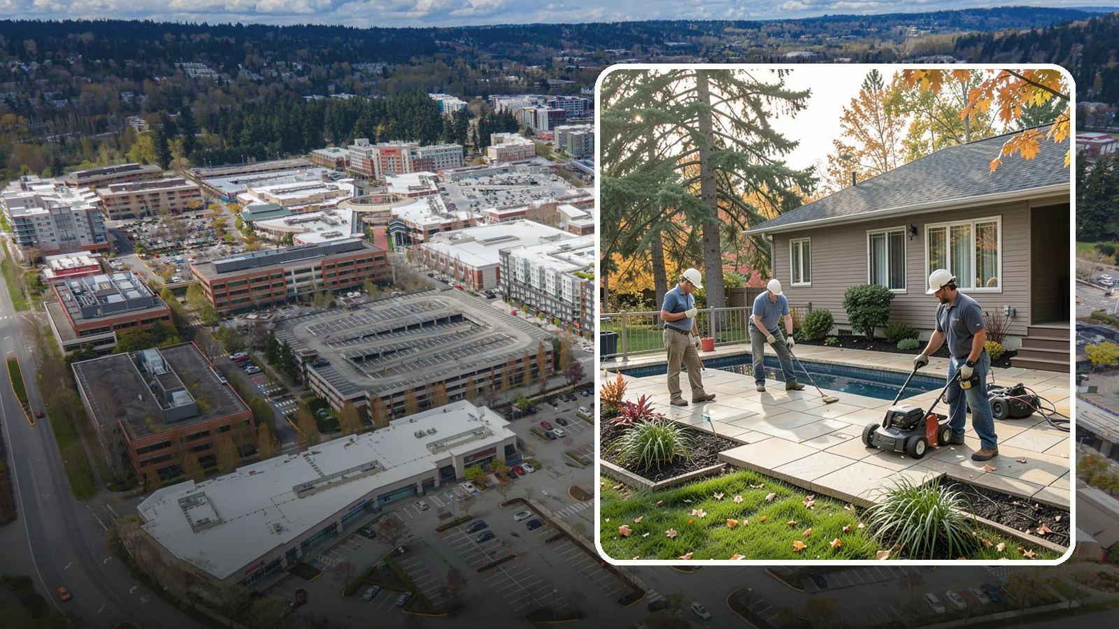 Travertine Paver Installation in Redmond, King County, WA - Cool, comfortable travertine pavers with a naturally slip-resistant surface, ideal for Northwest pool decks and shaded patios.