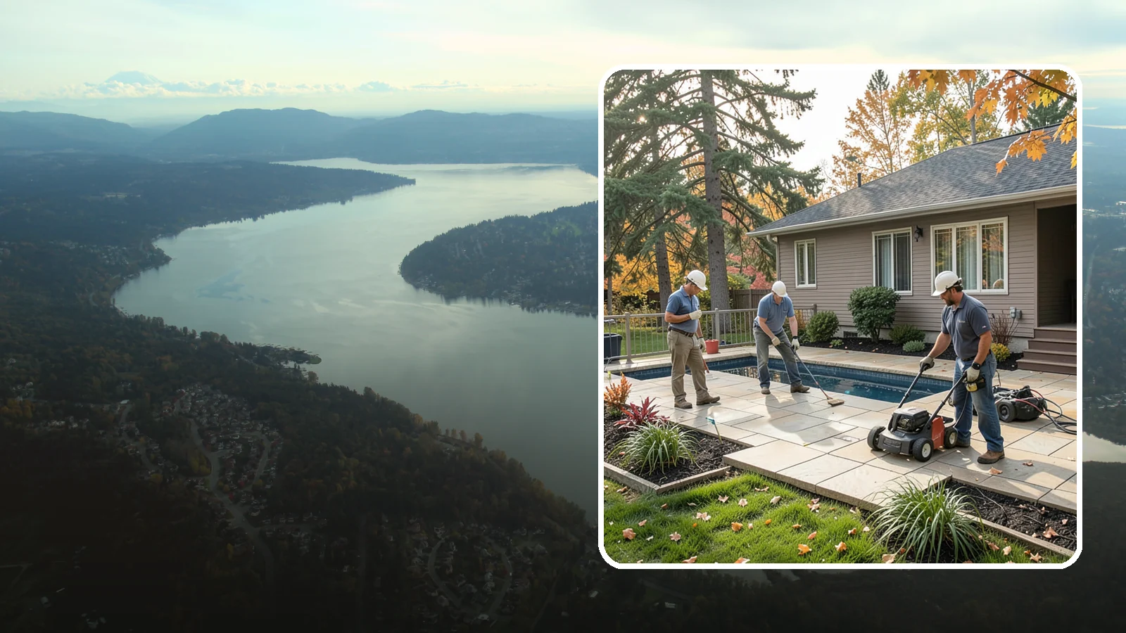 Travertine Paver Installation in Sammamish, King County, WA - Cool, comfortable travertine pavers with a naturally slip-resistant surface, ideal for Northwest pool decks and shaded patios.