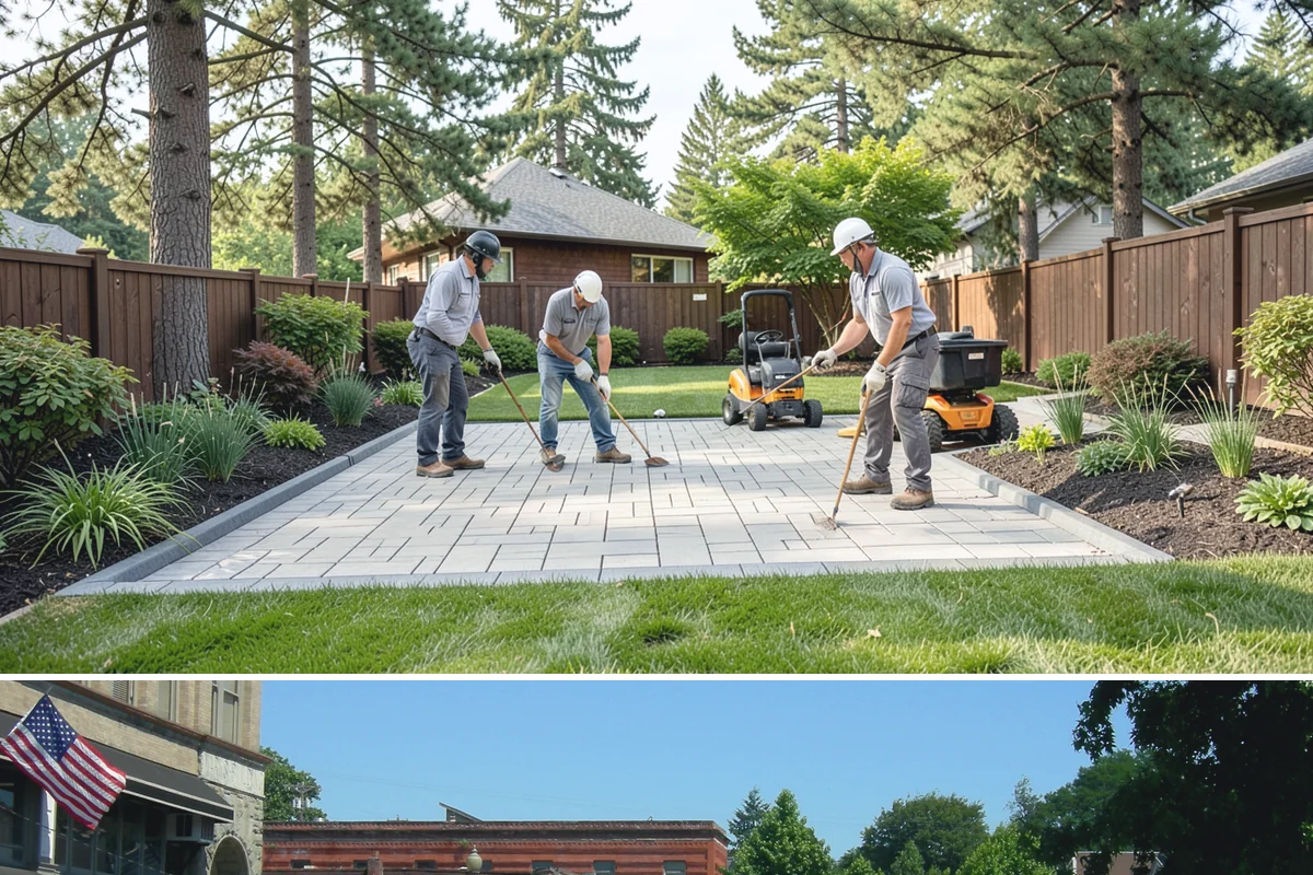 Travertine Paver Installation in Snohomish, Snohomish County, WA - Best installed in the dry summer months so bedding stays dry and sealer cures fully ahead of the rainy season.