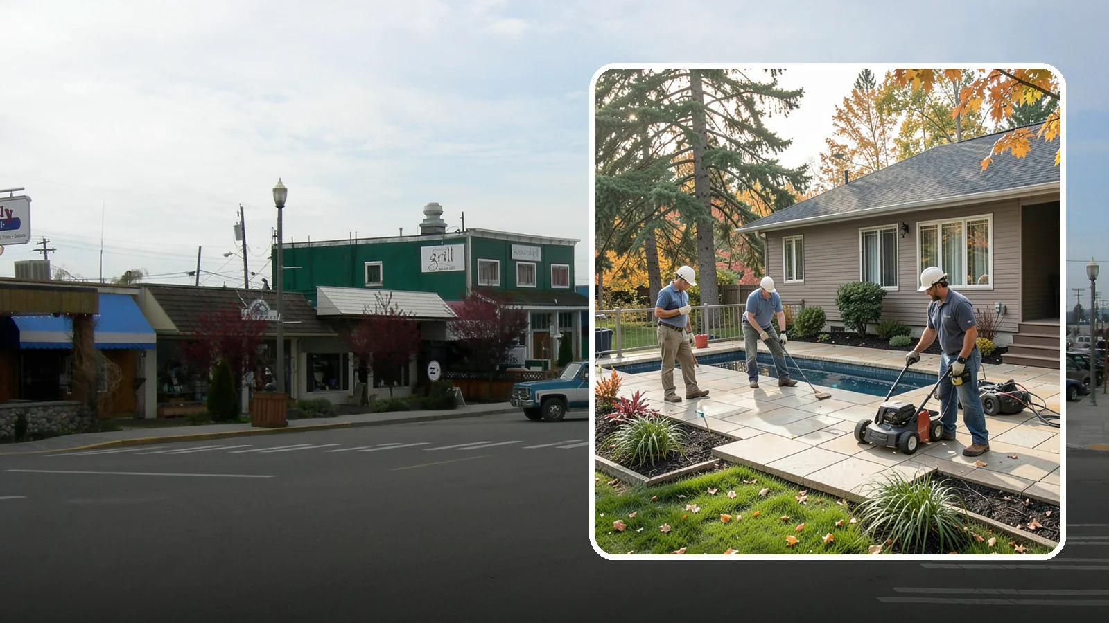 Travertine Paver Installation in Stanwood, Snohomish County, WA - Cool, comfortable travertine pavers with a naturally slip-resistant surface, ideal for Northwest pool decks and shaded patios.