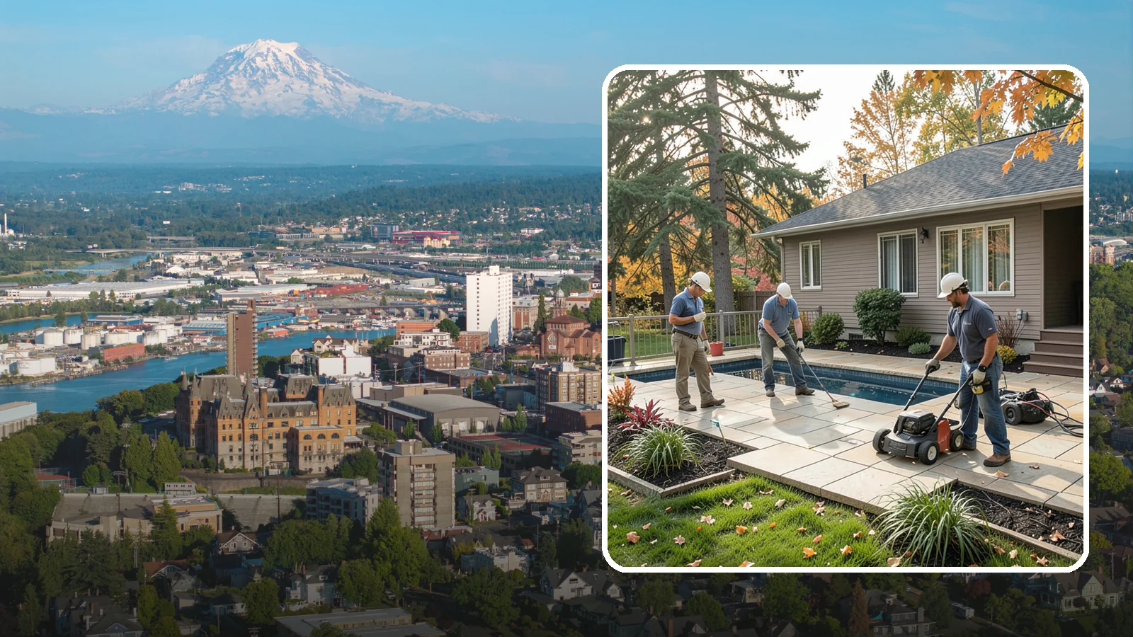 Travertine Paver Installation in Tacoma, Pierce County, WA - Cool, comfortable travertine pavers with a naturally slip-resistant surface, ideal for Northwest pool decks and shaded patios.
