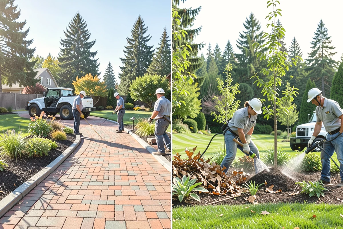 Travertine Paver Installation in Yarrow Point, King County, WA - Evaluate drainage and confirm paver finish