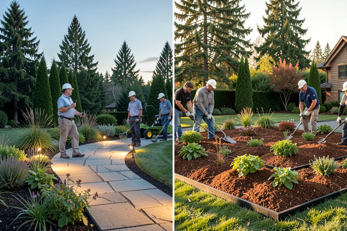 Tree Mulching in Arlington, Snohomish County, WA - Clear weeds and turf from the drip-line area