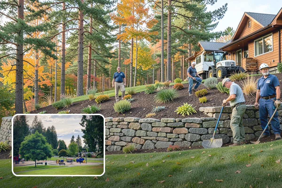 Tree Mulching in Bonney Lake, Pierce County, WA - Conserves soil moisture and moderates temperature