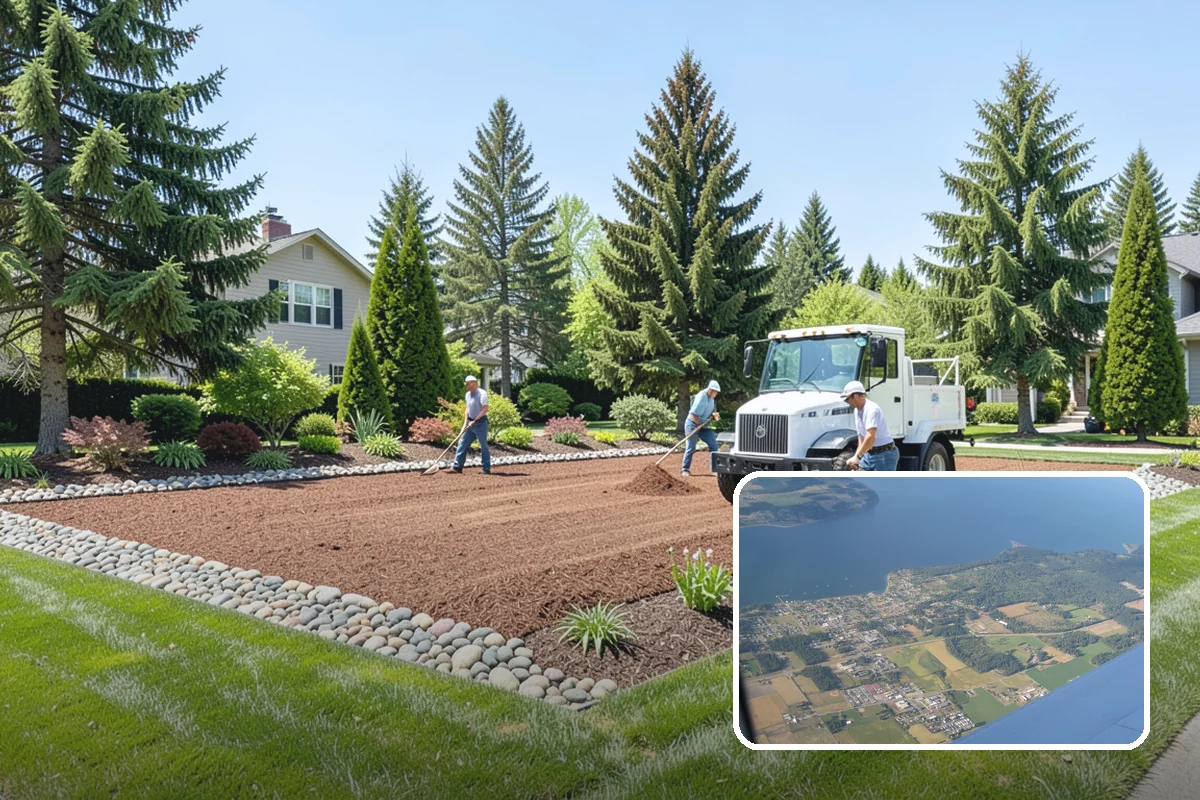 Tree Mulching in Coupeville, Island County, WA - Conserves soil moisture and moderates temperature