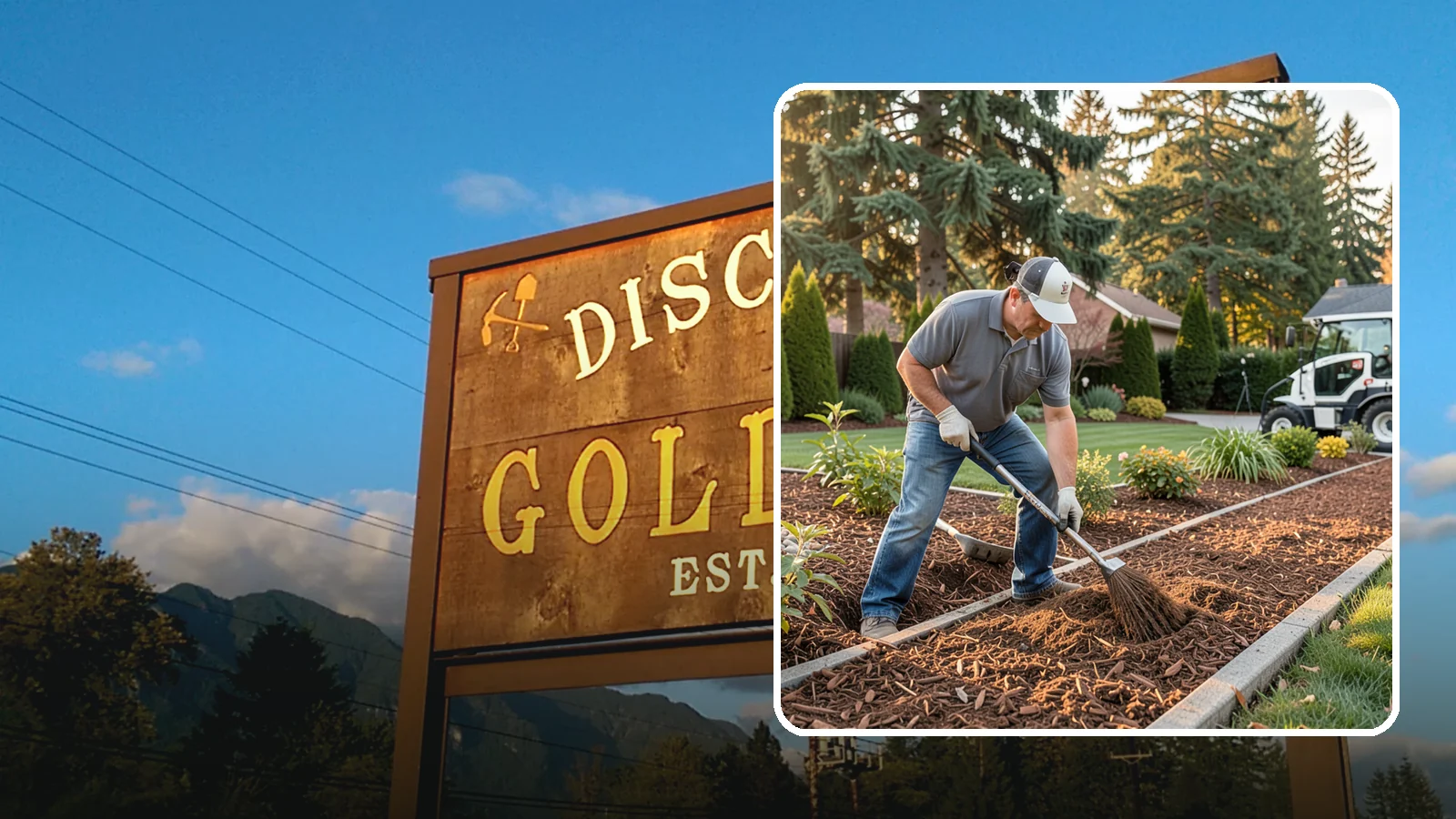 Tree Mulching in Gold Bar, Snohomish County, WA - Correct mulching around trees that conserves moisture, feeds the soil, and never smothers the trunk.