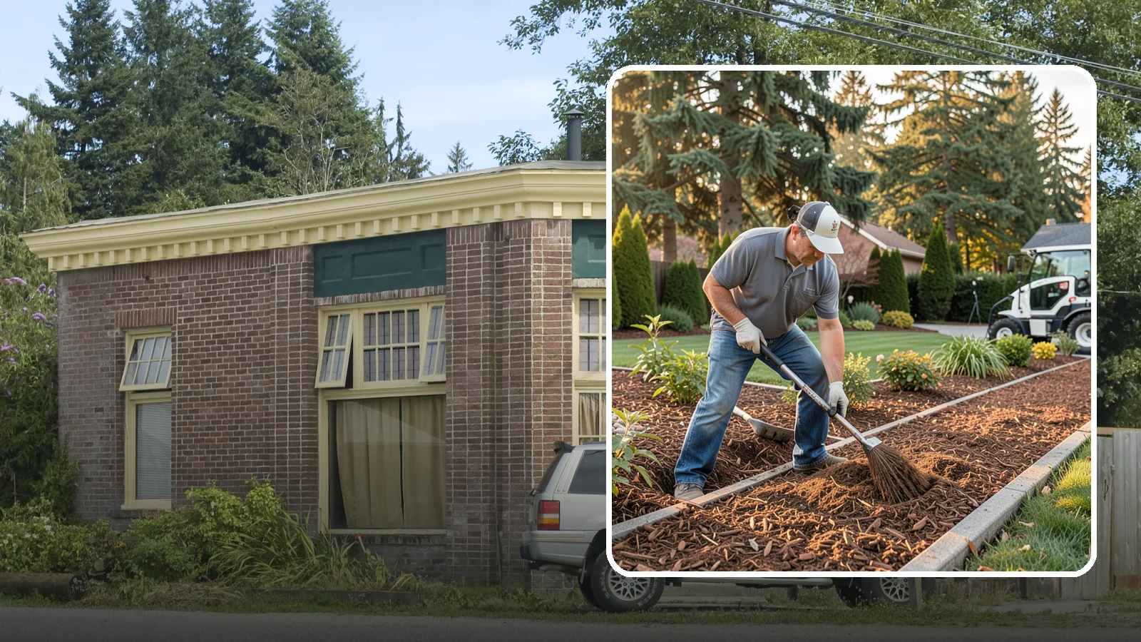 Tree Mulching in Hamilton, Skagit County, WA - Correct mulching around trees that conserves moisture, feeds the soil, and never smothers the trunk.