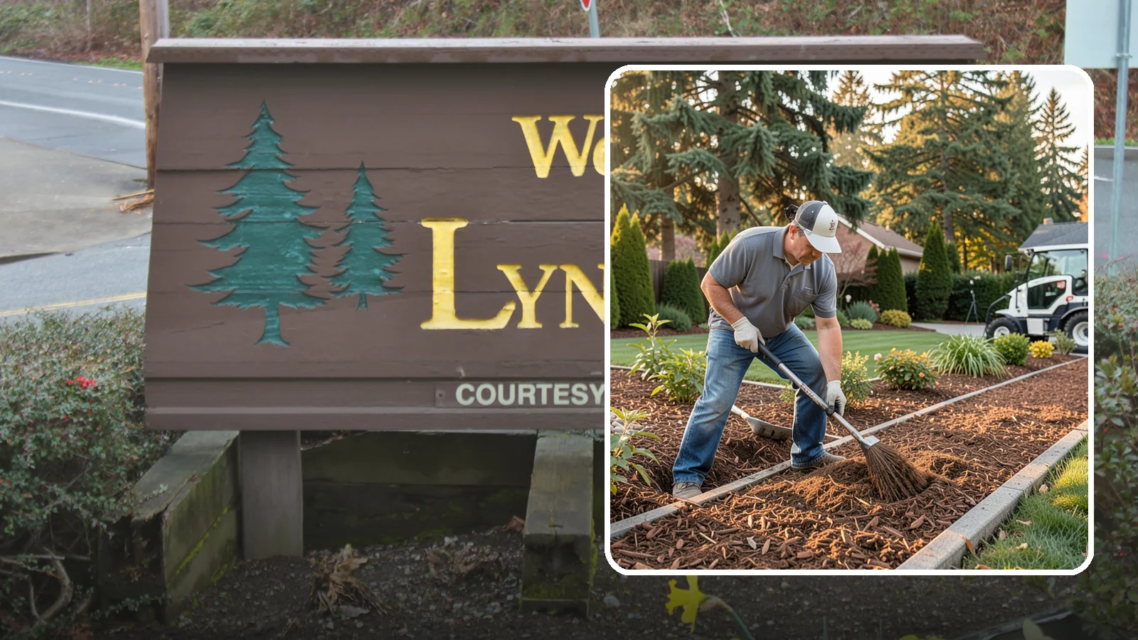 Tree Mulching in Lynnwood, Snohomish County, WA - Correct mulching around trees that conserves moisture, feeds the soil, and never smothers the trunk.