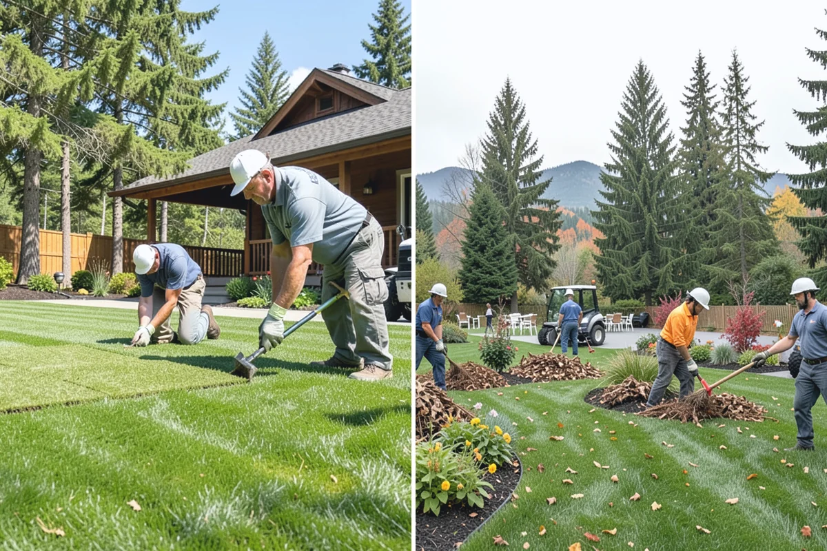Tree Mulching in Roy, Pierce County, WA - Clear weeds and turf from the drip-line area