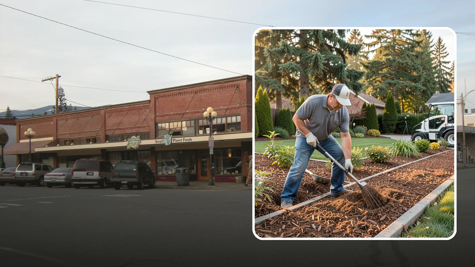 Tree Mulching in Sedro-Woolley, Skagit County, WA - Correct mulching around trees that conserves moisture, feeds the soil, and never smothers the trunk.