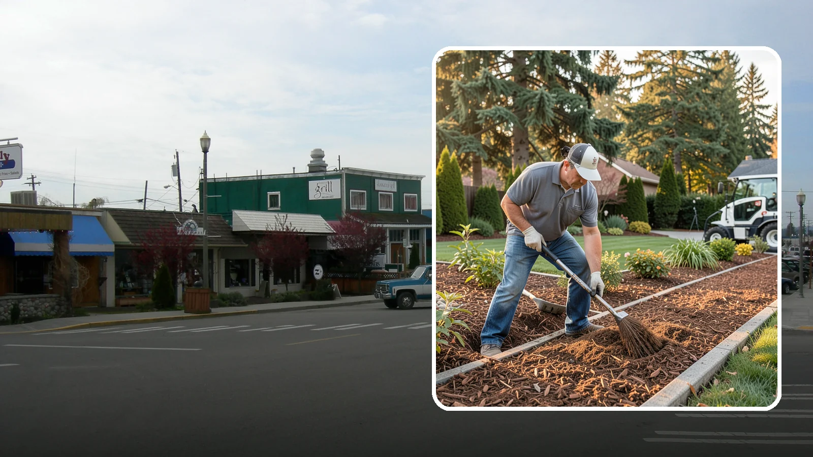 Tree Mulching in Stanwood, Snohomish County, WA - Correct mulching around trees that conserves moisture, feeds the soil, and never smothers the trunk.