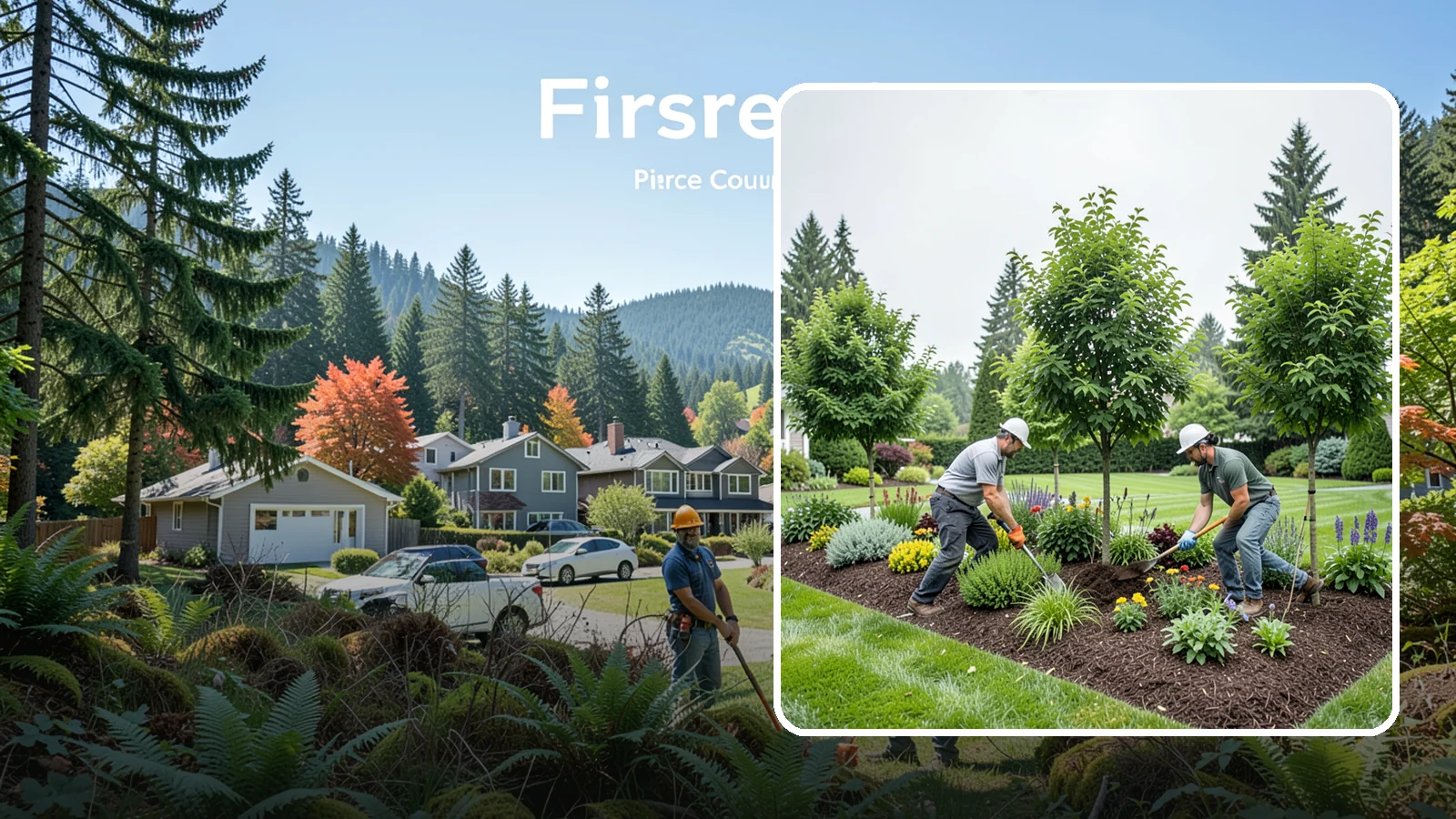 Tree Planting in Fircrest, Pierce County, WA - We plant healthy, well-sited trees that flourish in Puget Sound's mild, rainy climate.