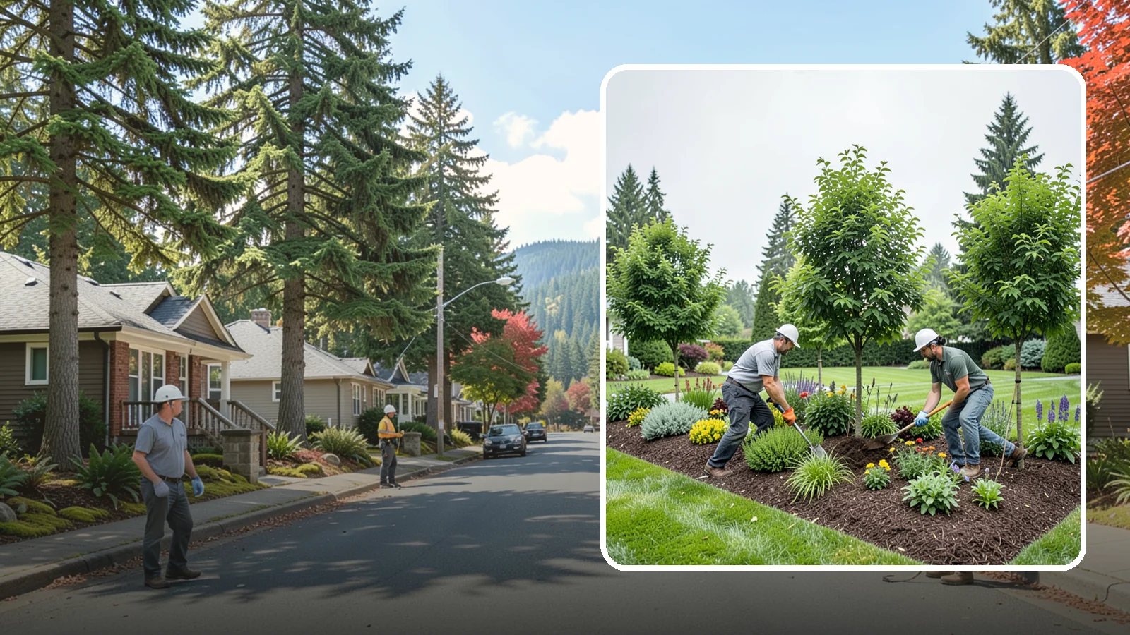Tree Planting in Hunts Point, King County, WA - We plant healthy, well-sited trees that flourish in Puget Sound's mild, rainy climate.