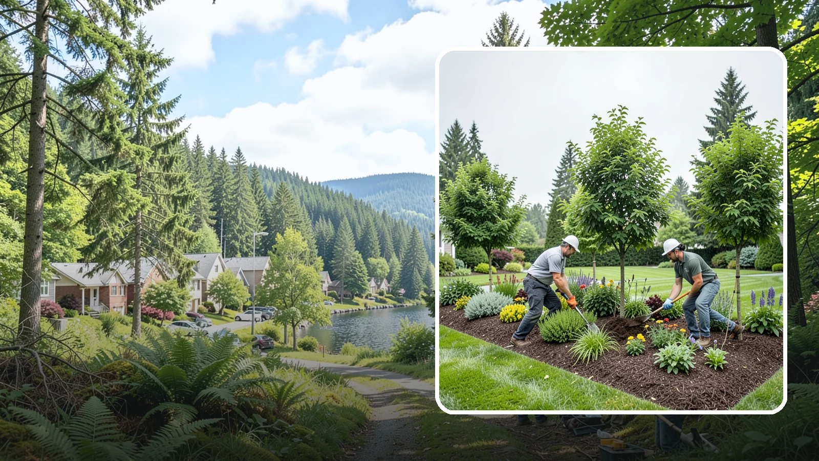 Tree Planting in Lake Forest Park, King County, WA - We plant healthy, well-sited trees that flourish in Puget Sound's mild, rainy climate.