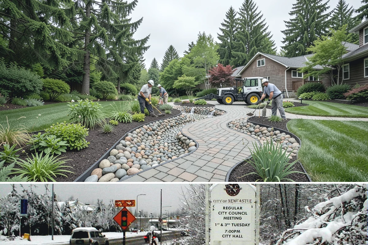 Tree Planting in Newcastle, King County, WA - Fall is ideal in the Pacific Northwest so winter rains establish roots, though early spring planting works well before summer dry...