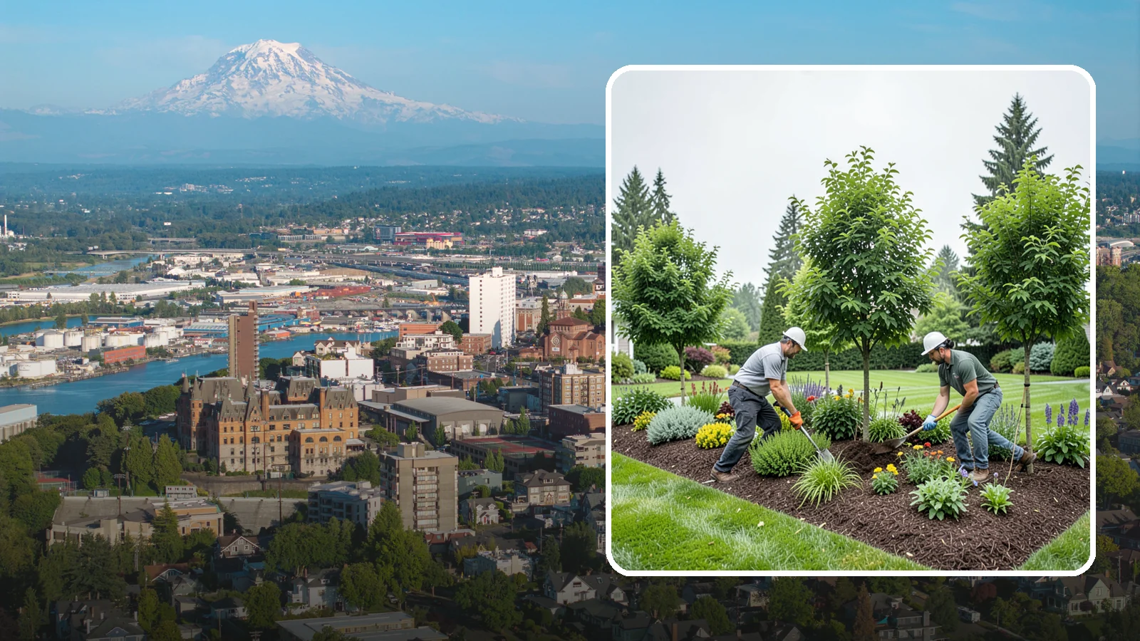 Tree Planting in Tacoma, Pierce County, WA - We plant healthy, well-sited trees that flourish in Puget Sound's mild, rainy climate.