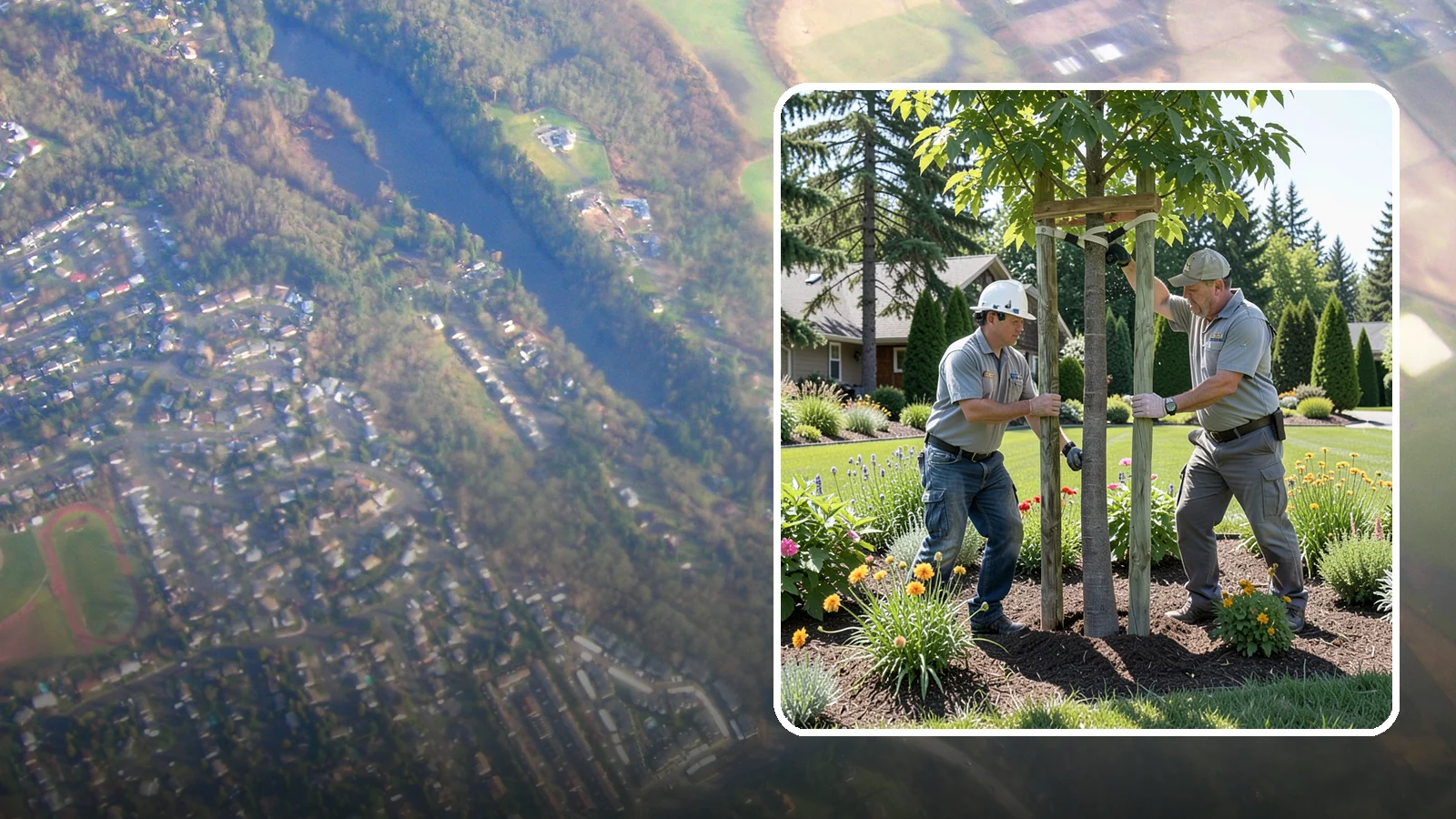 Tree Staking in Algona, King County, WA - Proper tree staking that steadies new or leaning trees while letting them build real trunk strength.