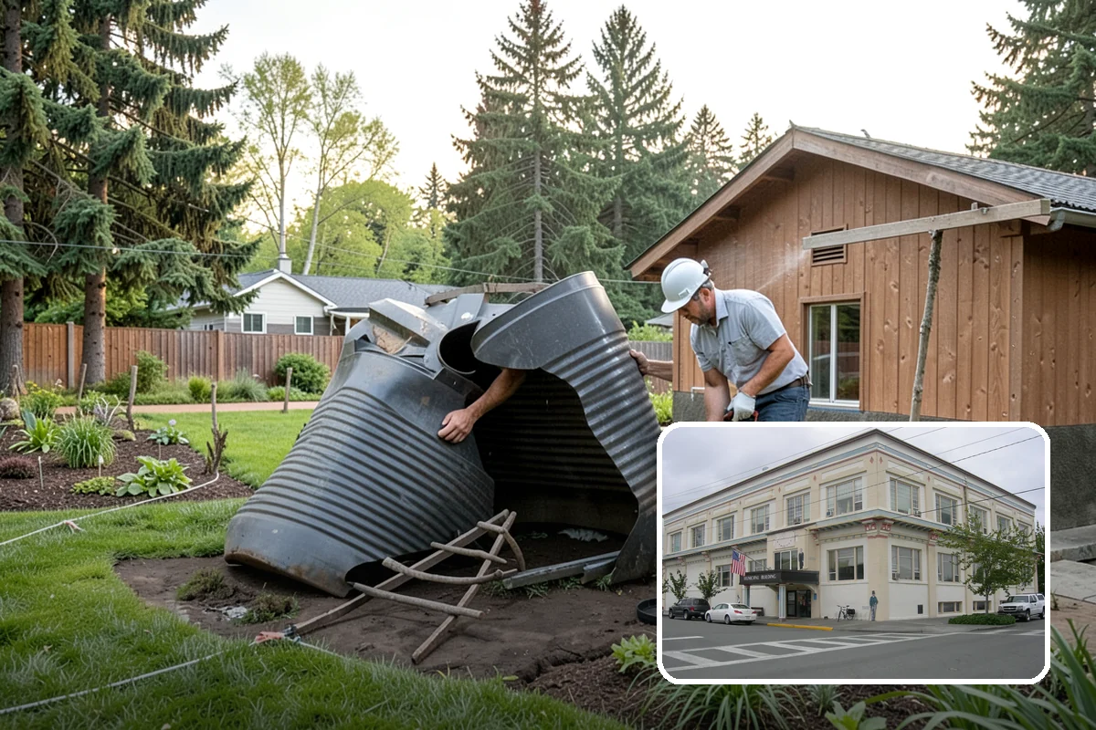 Tree Staking in Anacortes, Skagit County, WA - Steadies new or leaning trees during establishment