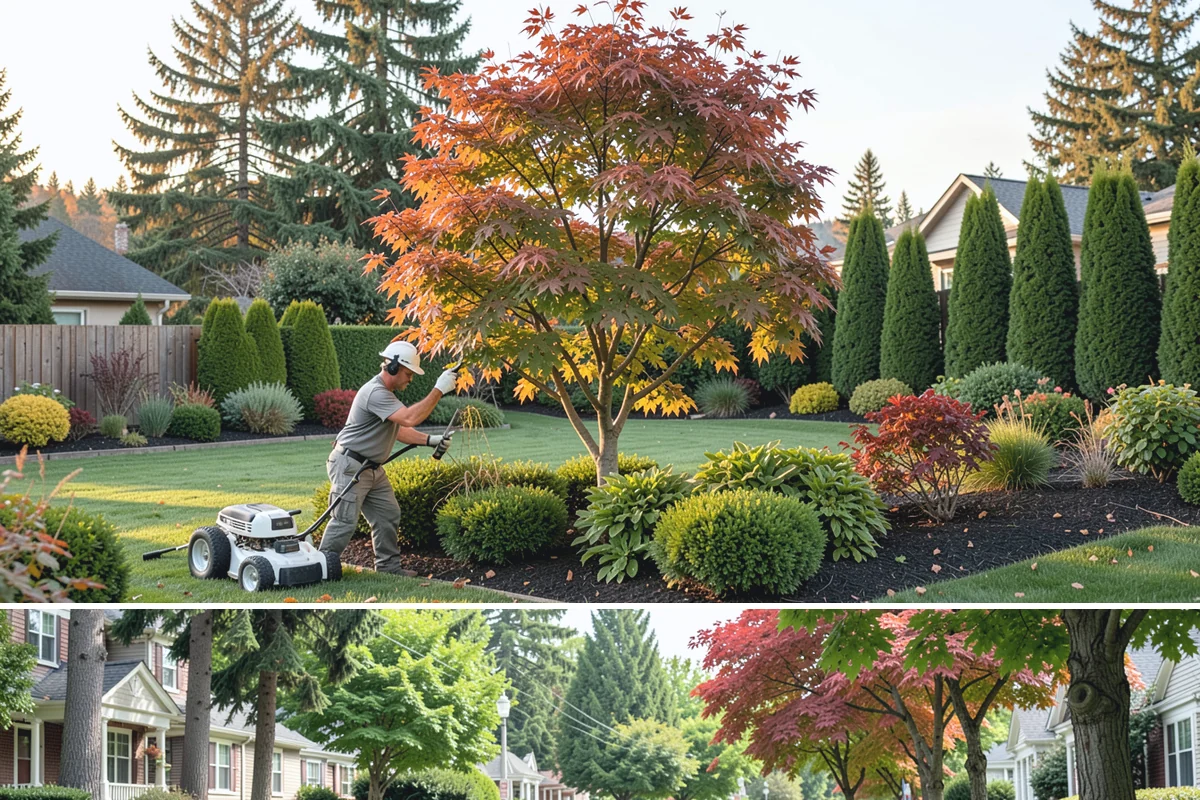Tree Staking in Beaux Arts Village, King County, WA - Most useful at fall and spring planting and ahead of the wind-driven storm season that sweeps the Sound.