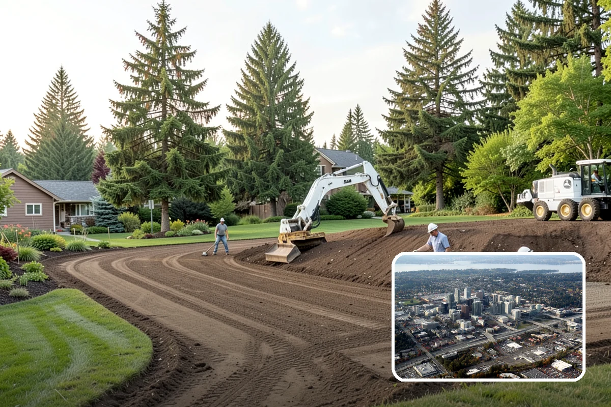 Tree Staking in Bellevue, King County, WA - Steadies new or leaning trees during establishment