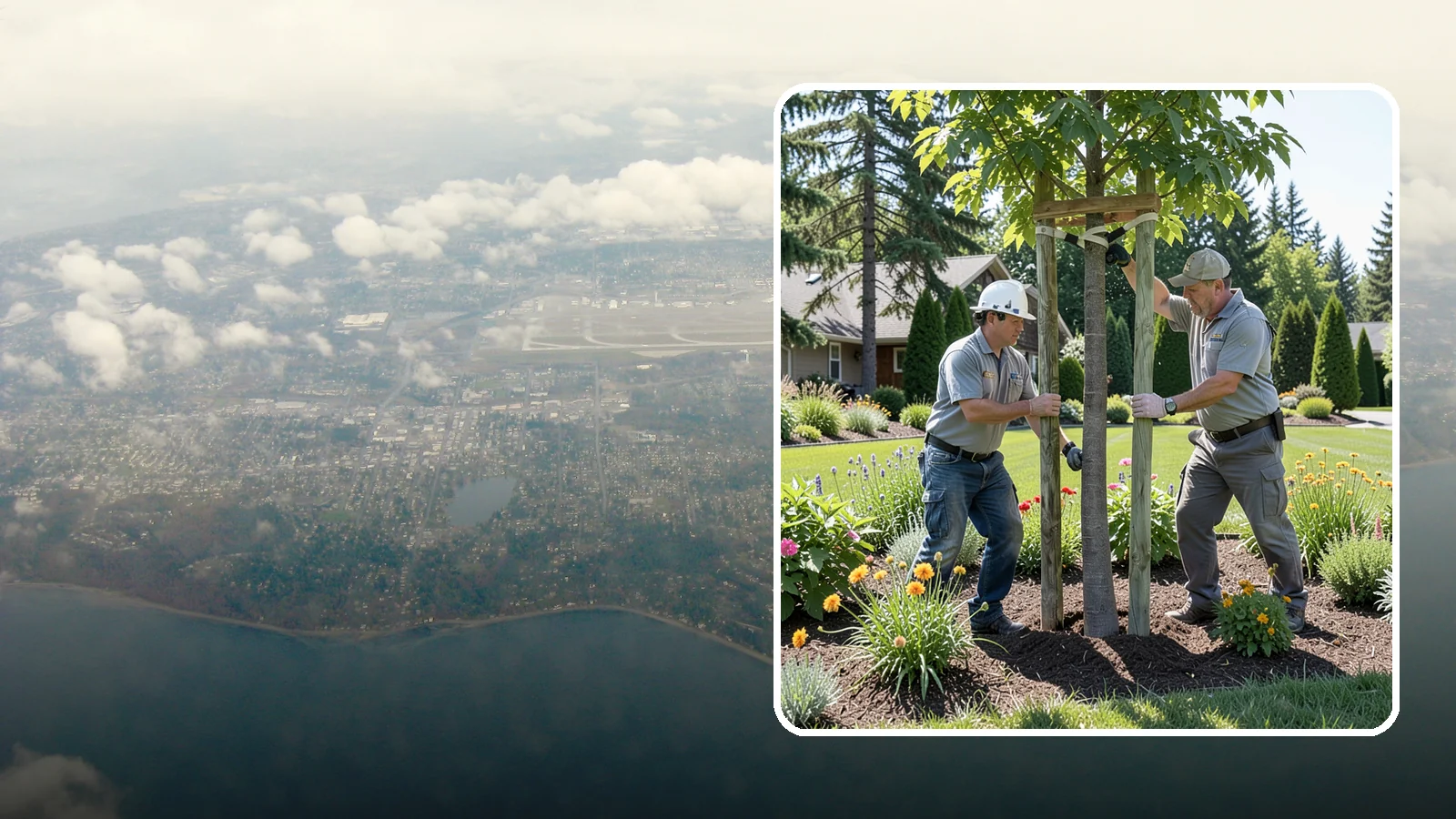 Tree Staking in Burien, King County, WA - Proper tree staking that steadies new or leaning trees while letting them build real trunk strength.