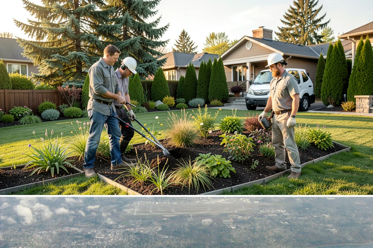 Tree Staking in Burien, King County, WA - Most useful at fall and spring planting and ahead of the wind-driven storm season that sweeps the Sound.