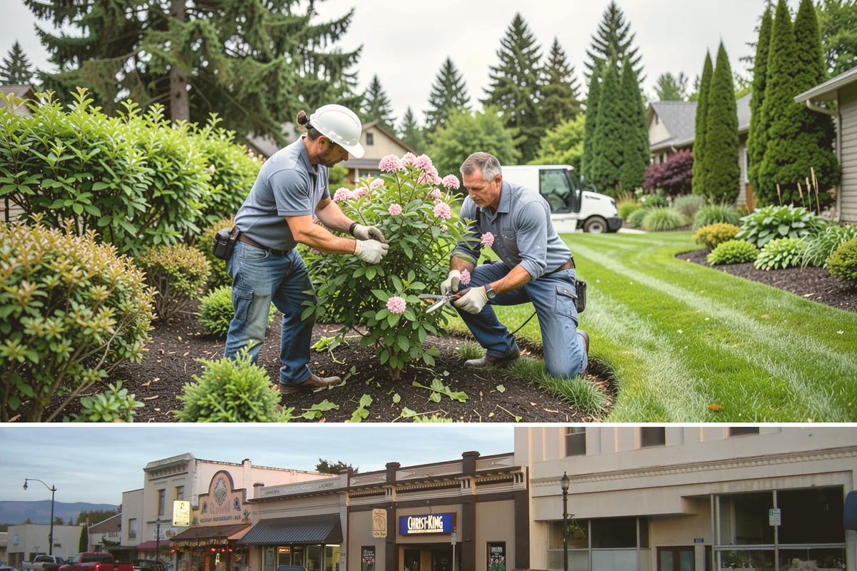 Tree Staking in Burlington, Skagit County, WA - Most useful at fall and spring planting and ahead of the wind-driven storm season that sweeps the Sound.