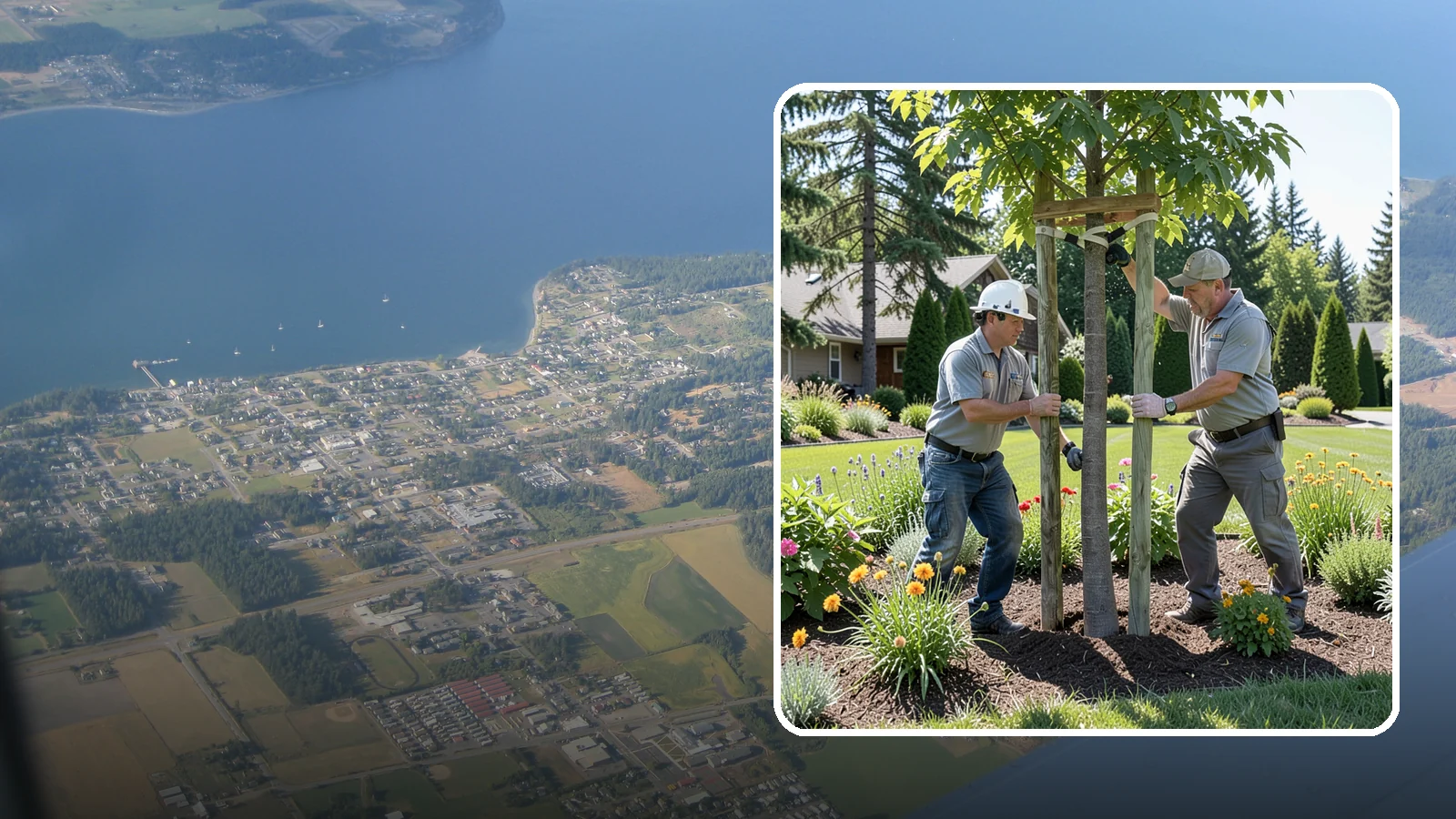 Tree Staking in Coupeville, Island County, WA - Proper tree staking that steadies new or leaning trees while letting them build real trunk strength.