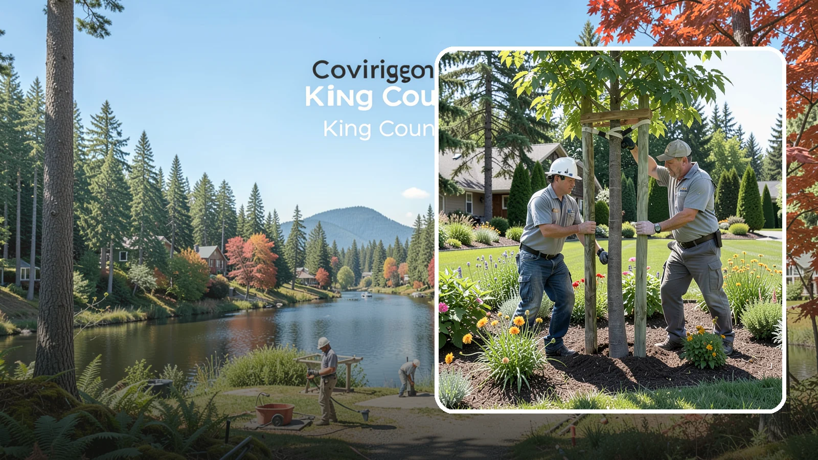 Tree Staking in Covington, King County, WA - Proper tree staking that steadies new or leaning trees while letting them build real trunk strength.