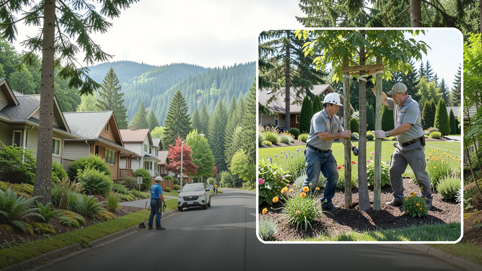 Tree Staking in Darrington, Snohomish County, WA - Proper tree staking that steadies new or leaning trees while letting them build real trunk strength.