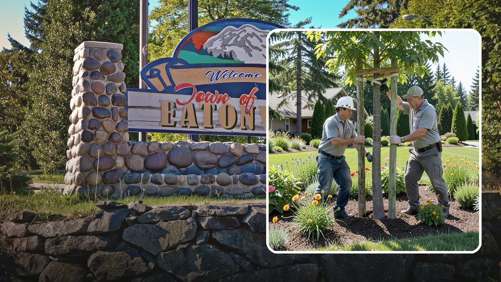 Tree Staking in Eatonville, Pierce County, WA - Proper tree staking that steadies new or leaning trees while letting them build real trunk strength.