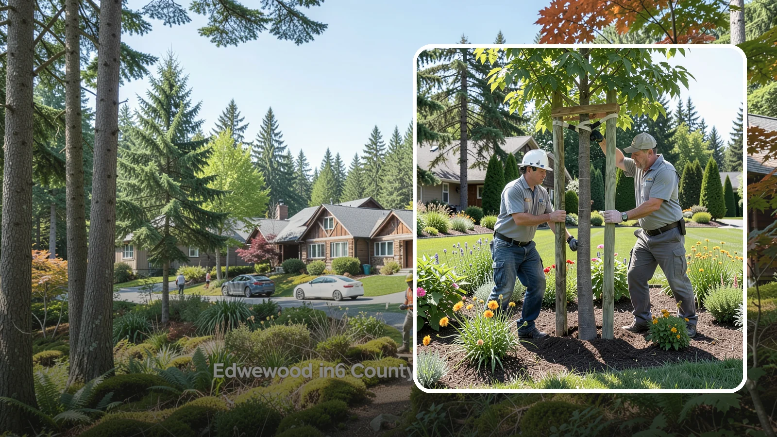 Tree Staking in Edgewood, Pierce County, WA - Proper tree staking that steadies new or leaning trees while letting them build real trunk strength.