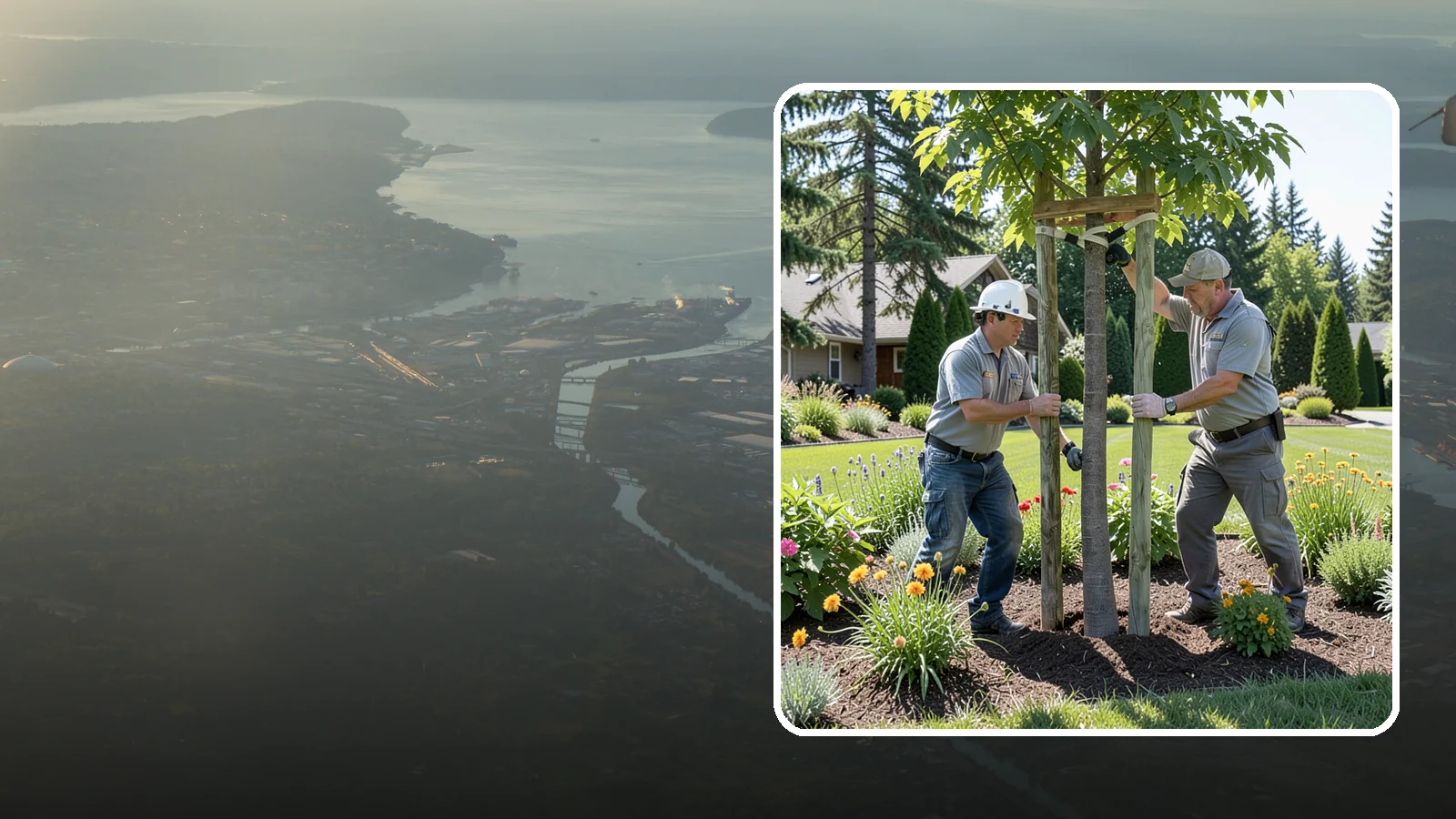 Tree Staking in Fife, Pierce County, WA - Proper tree staking that steadies new or leaning trees while letting them build real trunk strength.