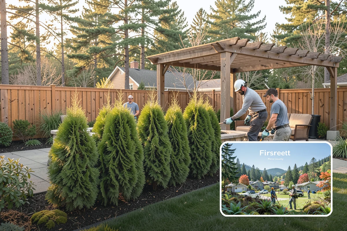 Tree Staking in Fircrest, Pierce County, WA - Steadies new or leaning trees during establishment