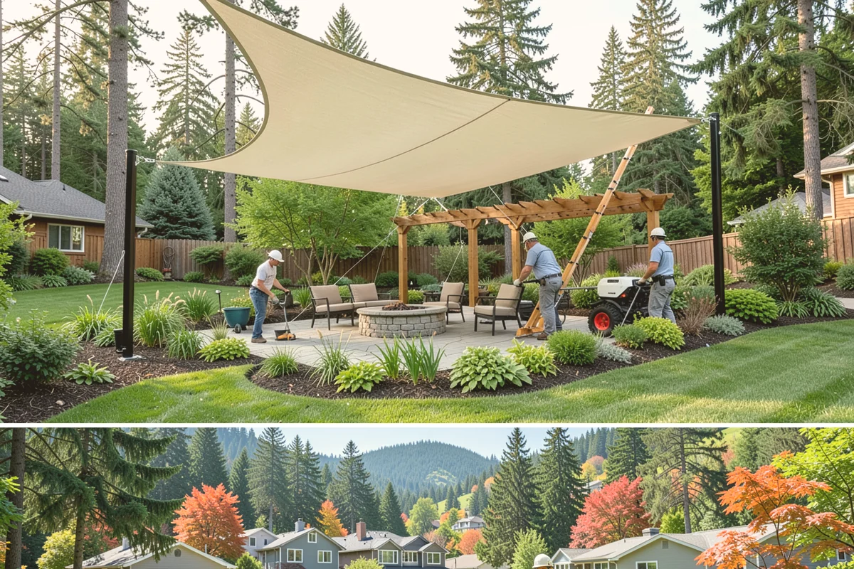 Tree Staking in Fircrest, Pierce County, WA - Most useful at fall and spring planting and ahead of the wind-driven storm season that sweeps the Sound.