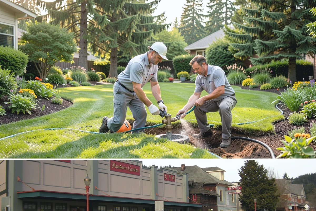 Tree Staking in Issaquah, King County, WA - Most useful at fall and spring planting and ahead of the wind-driven storm season that sweeps the Sound.