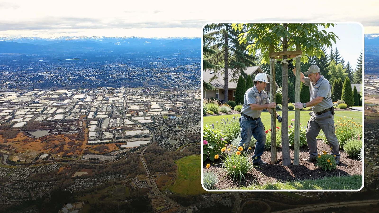 Tree Staking in Kent, King County, WA - Proper tree staking that steadies new or leaning trees while letting them build real trunk strength.