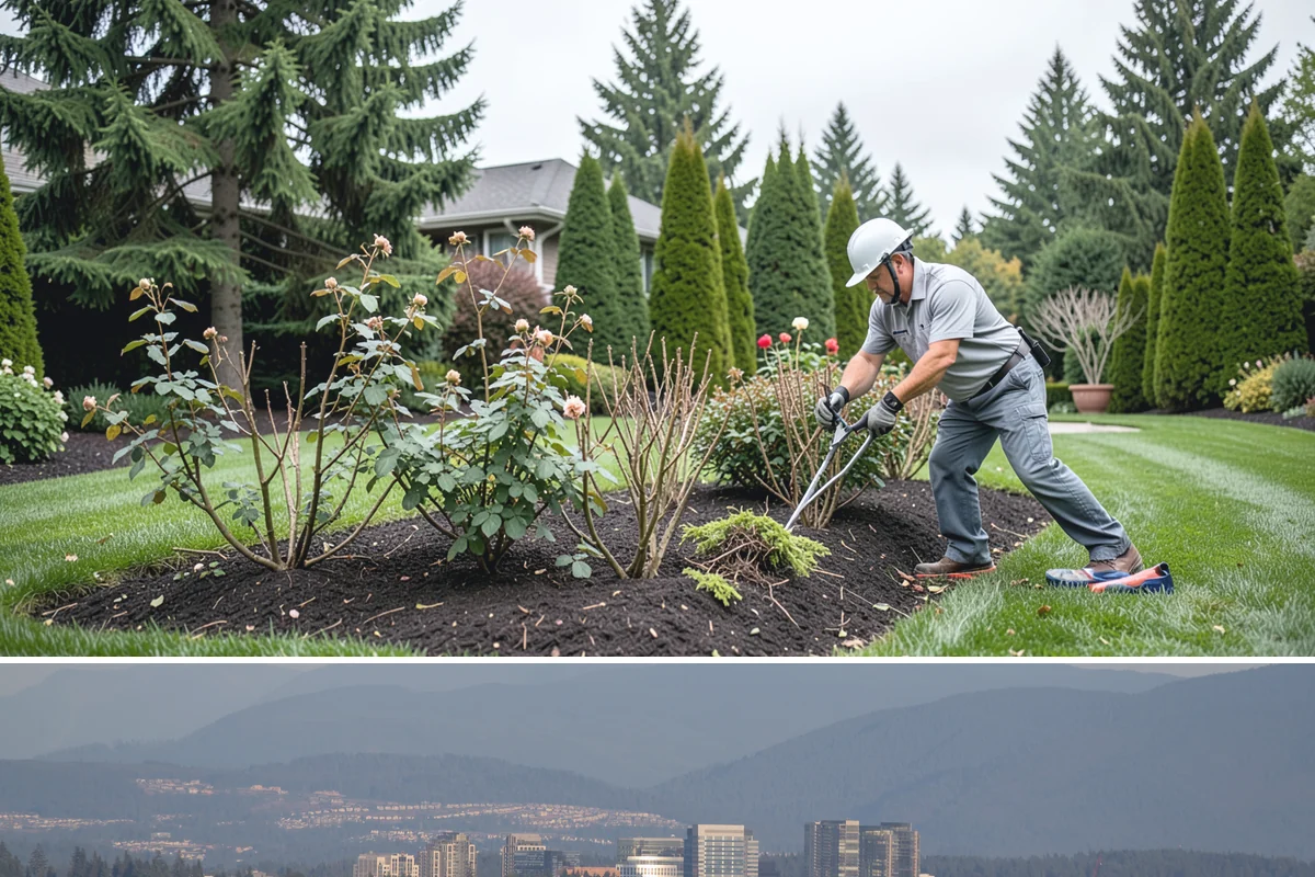Tree Staking in Medina, King County, WA - Most useful at fall and spring planting and ahead of the wind-driven storm season that sweeps the Sound.