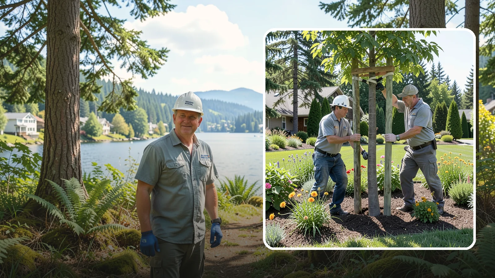 Tree Staking in Milton, King County, WA - Proper tree staking that steadies new or leaning trees while letting them build real trunk strength.