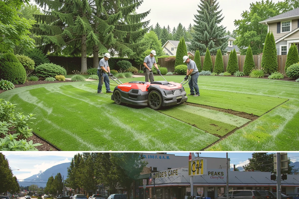 Tree Staking in North Bend, King County, WA - Most useful at fall and spring planting and ahead of the wind-driven storm season that sweeps the Sound.