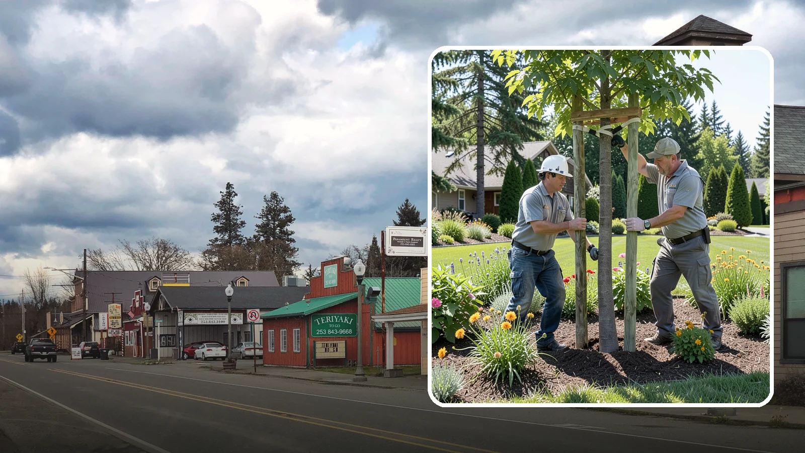 Tree Staking in Roy, Pierce County, WA - Proper tree staking that steadies new or leaning trees while letting them build real trunk strength.