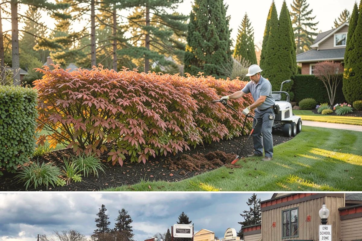 Tree Staking in Roy, Pierce County, WA - Most useful at fall and spring planting and ahead of the wind-driven storm season that sweeps the Sound.