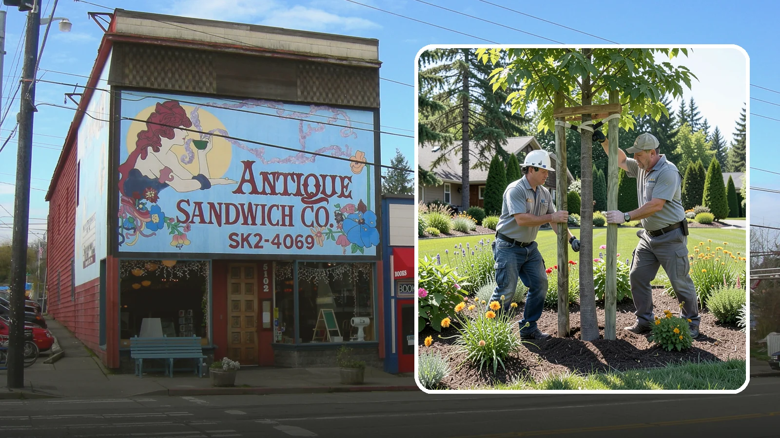 Tree Staking in Ruston, Pierce County, WA - Proper tree staking that steadies new or leaning trees while letting them build real trunk strength.
