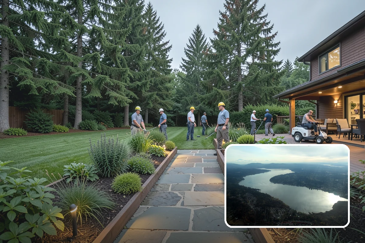 Tree Staking in Sammamish, King County, WA - Steadies new or leaning trees during establishment