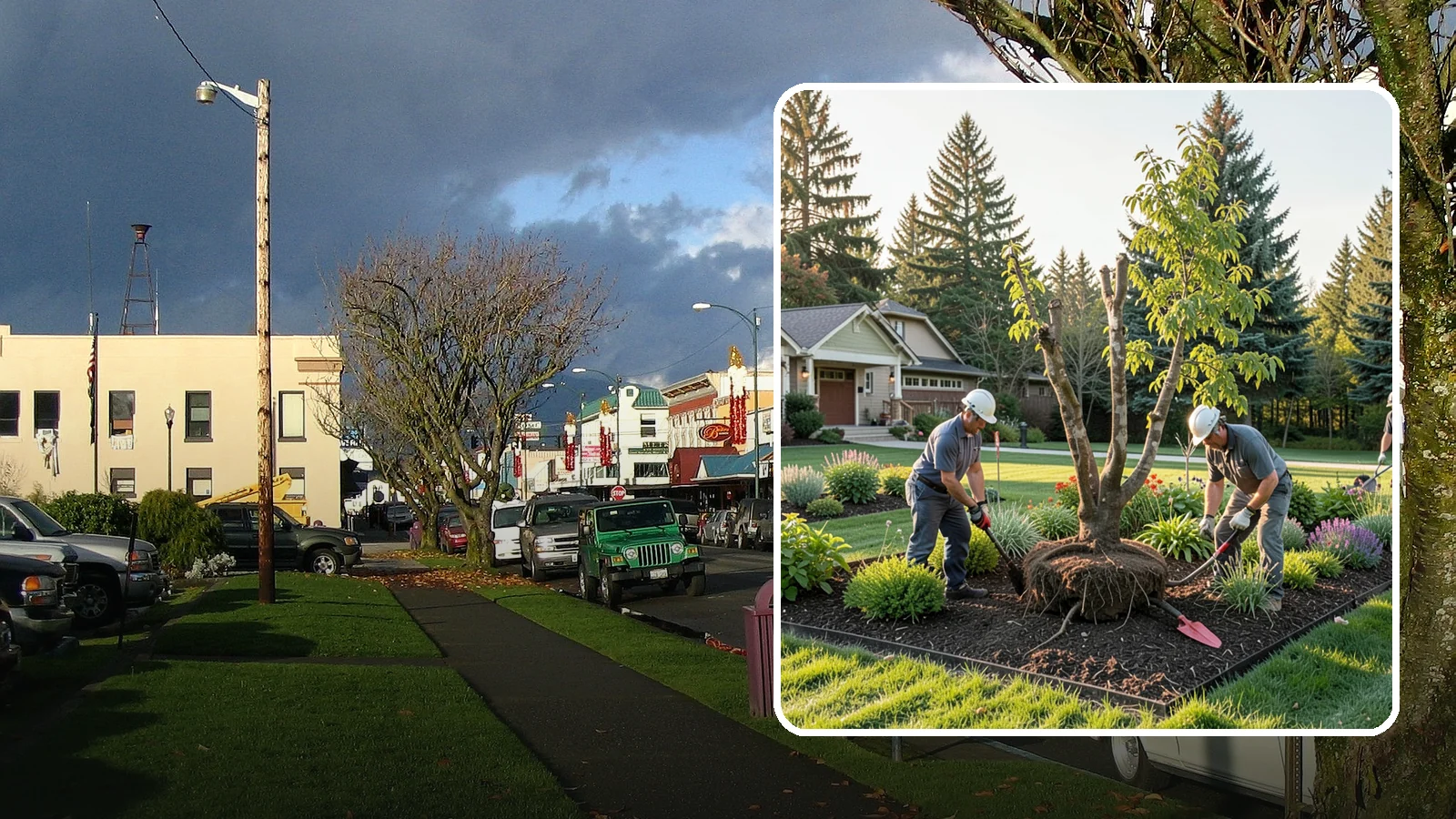 Tree Transplanting in Arlington, Snohomish County, WA - Expert transplanting of young trees to a better spot with the root ball and timing to survive it.